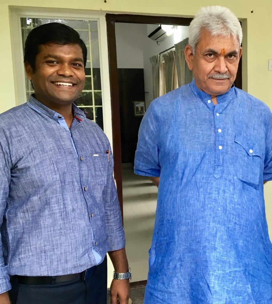 With Manoj Sinha (Telecom Minister)